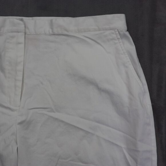 Ruby Rd Pants Womens 14 White Ankle High Rise Elastic Waist Stretch Hook Eye - Picture 11 of 16